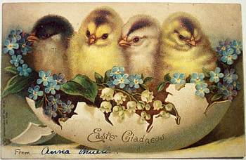 :), yellow, bird, card, chick, easter, pasari, vintage HD wallpaper