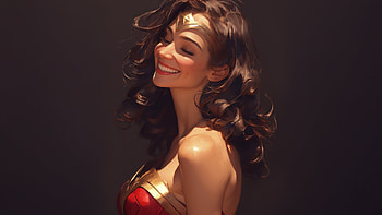 Wonder Woman Cute Smile, wonder-woman, superheroes, artwork, digital-art, art, ai HD wallpaper