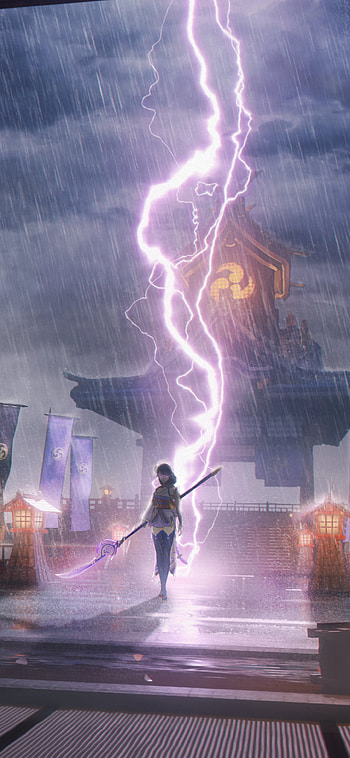 Genshin Impact Storm: Epic Lightning , video game, Genshin Impact HD phone wallpaper