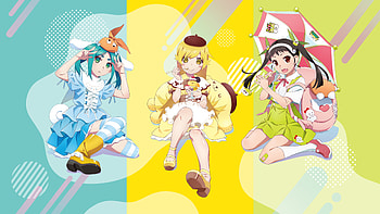 Anime - Monogatari series, Monogatari (Series), Shinobu Oshino, Yotsugi Ononoki, Mayoi Hachikuji HD wallpaper
