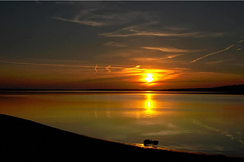 POR DO SOL, mar, sol, natureza, dourado HD wallpaper