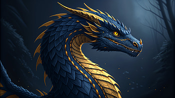 Majestic Dragon: Ultra, fantasy, dragon, mythical creature, blue HD wallpaper