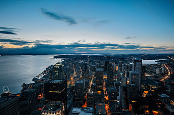Cities, Night, City, View From Above, Skyscrapers HD wallpaper