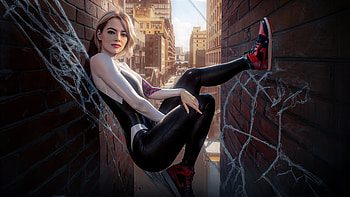 Courage Of Gwen Stacy, gwen-stacy, superheroes, artist, artwork, digital-art HD wallpaper