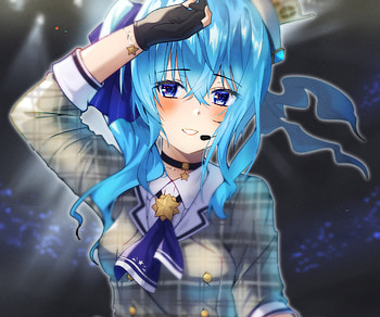 Hoshimachi Suisei, hololive, Hoshimachi Suisei, Anime, Virtual Youtuber HD wallpaper