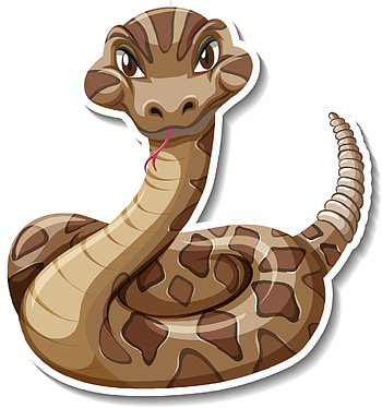 Rattlesnake cartoon, Playful artwork, Nature's fantasy, Whimsical creation HD phone wallpaper