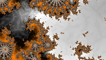 Fractal Art for your - Trippy, black, orange (Color), white, psychedelic, trippy, Abstract, fractal, abstract black HD wallpaper