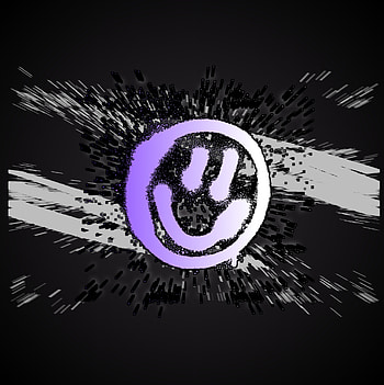 Purple down face, electric blue, symbol, cartoon, nike, one piece, anime HD phone wallpaper