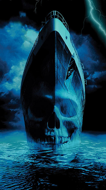 Ghost Ship, Eerie ghostly vessel, Mysterious aura, Haunting ship HD phone wallpaper