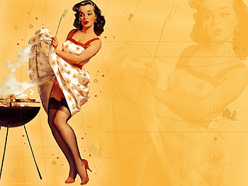 Pinup in EMinor, 20th century, pinup art, pinup, art HD wallpaper