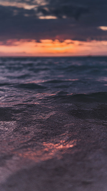 Sea, Nature, Water, Sunset, Waves, Ripples, Ripple HD phone wallpaper