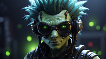 Green Evil Alien Scientist, 3D, alien, green HD wallpaper