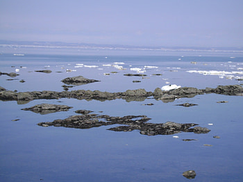 Untitle03, blue, sky, water, melting, rock HD wallpaper