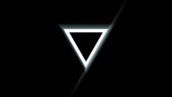 Triangle, Black and white, Triangle , Minimalistic backgrounds HD wallpaper