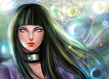 Hyuuga Hinata, headband, ninja, cute, long hair, 3d, cg, shippuden, byakugan, female, sexy, naruto shippuden, hot, hinata, anime girl, naruto shippuuden, naruto, green hair, realistic HD wallpaper