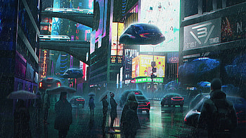 Borisut Chamnan - Cyberpunk, futuristic, cyberpunk, fantasy, 3d HD wallpaper