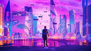 Entry In Another World , scifi, synthwave, artist, artwork, digital-art HD wallpaper