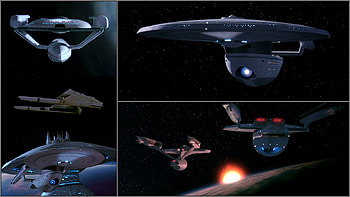 Star Trek Movie Ships, Grissom, Enterprise, Excelsior, Star Trek, Star Trek Movies, Vulcan Shuttle HD wallpaper