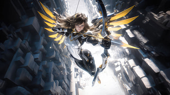 Guardian Of The Fractured Domain, angel, artist, artwork, digital-art, deviantart HD wallpaper