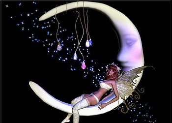 moon fairy, sweet, wings, white, black, beautiful, stars, fairy, pink, moon, fantasy, pretty, face HD wallpaper