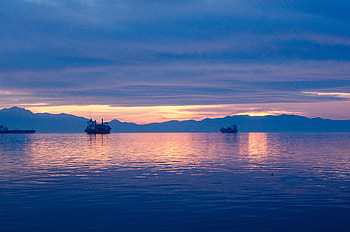 Nature, Sky, Sea, Horizon, Ship HD wallpaper