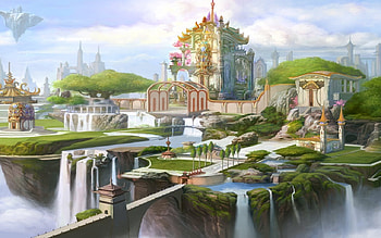 Heaven, fantasy, air, world, sky, peaceful, dreamy HD wallpaper