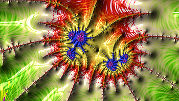 Trippy Psychedelic Fractal, colorful, colors, artistic, Abstract, fractal HD wallpaper