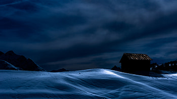 Surselva Switzerland Dark Blue Evening , evening, switzerland, nature HD wallpaper