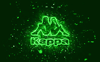 Kappa green logo, , green neon lights, creative, green abstract background, Kappa logo, brands, Kappa HD wallpaper