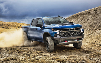 2022, Chevrolet Silverado ZR2, , front view, exterior, new blue Silverado ZR2, blue pickup truck, amenican cars, Chevrolet HD wallpaper