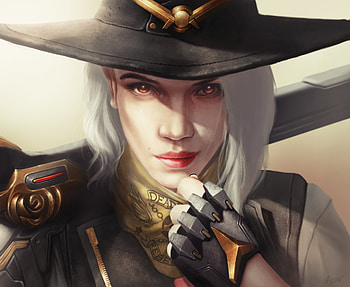 Ashe, warrior, overwatch, online game HD wallpaper