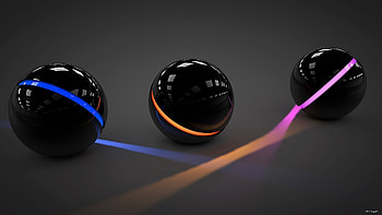 Shine, Light, 3D, Neon, Glass, Balls HD wallpaper