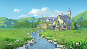 House, Rivers, Art, Cottage HD wallpaper