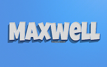 Maxwell, blue lines background, with names, Maxwell name, male names, Maxwell greeting card, line art, with Maxwell name HD wallpaper