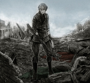 The end, aph, war, anime, italy aph, hetalia, hetalia axis powers, blood, manga, guy, male, north italy aph HD wallpaper