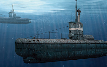 Type XXIII submarine, coastal submarines, U-Boat, World War II, German Navy, drawings of submarines HD wallpaper