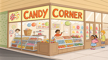 Candy Corner: A Sweet Escape in, candy store, sweets, child HD wallpaper