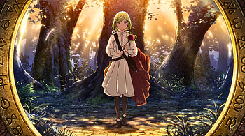 Witch Hat Atelier - Coco Brushbuddy through the windowway, Coco (Witch Hat Atelier), Anime Girl, Fantasy, Portal HD wallpaper