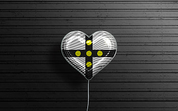 I Love Tourcoing, , realistic balloons, black wooden background, Day of Tourcoing, french cities, flag of Tourcoing, France, balloon with flag, Tourcoing flag, Tourcoing HD wallpaper