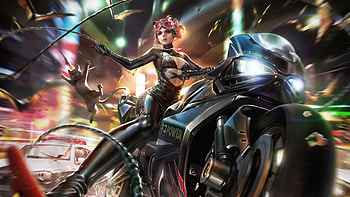 Catwoman In Tokyo, catwoman, superheroes, digital-art, artwork, artstation HD wallpaper