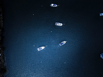 Aerial shot, cruise ships, sea HD wallpaper