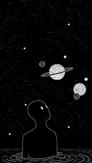 universe. space, hipster, Black aesthetic , Universe Aesthetic HD phone wallpaper