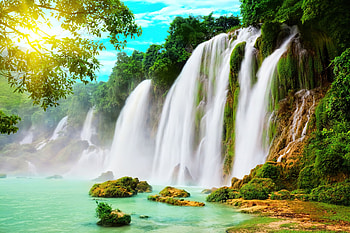 Dream Through Waterfall, waterfall, nature HD wallpaper