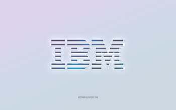 IBM logo, cut out 3d text, white background, IBM 3d logo, IBM emblem, IBM, embossed logo, IBM 3d emblem HD wallpaper