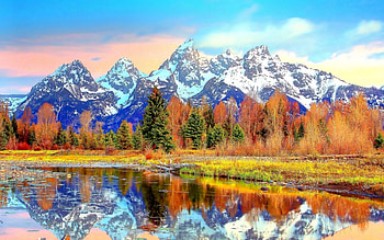 amazing mountains reflections r, autumn, r, mountains, forest, lake, reflections HD wallpaper