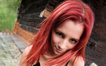 Ariel, alluring, attractive, beauty, lips, gabrielle lupin, sexy, czech, sweet, model, eyes, gorgeous, beautiful, woman, hop, face, redhead, hair, green eyes HD wallpaper