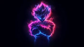 Super Saiyan Goku In Action, goku, anime, artwork, digital-art, art, deviantart, dark, black, ai, artist HD wallpaper
