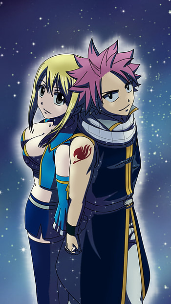 Starlit Fairy Tail — Natsu & Lucy , Anime, Fairy Tail HD phone wallpaper