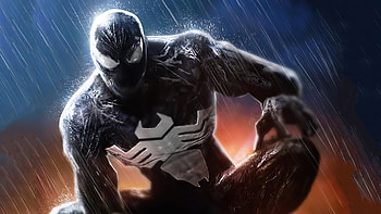 Venom In Rain , venom, spiderman, superheroes, artwork, artist HD wallpaper