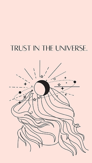 Trust in The Universe, moon, planets, trush, android, stars, galaxy, , sun, women HD phone wallpaper